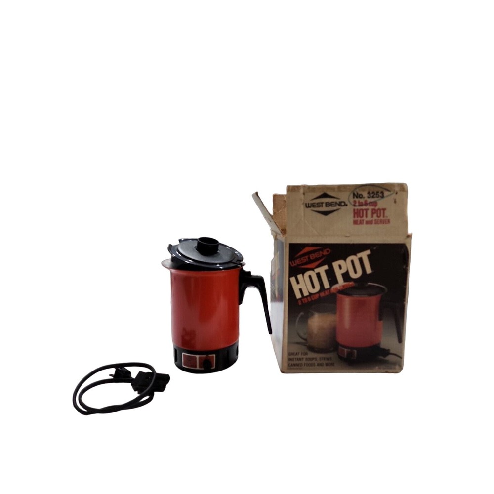 Vintage West Bend 36oz Electric Hot Pot #3253 Box
